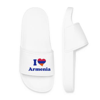 I love Armenia - Women’s Pool Sliders - white - Front
