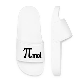 Pi mole pour les mathématiciens, les nerds chimie nombre # - Claquettes Femme - blanc - Devant