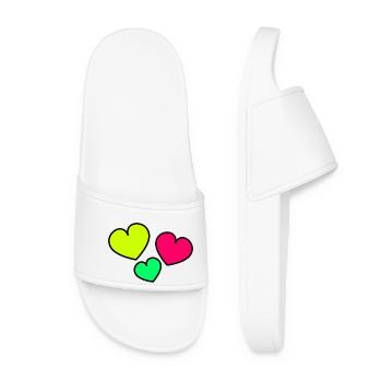 HEART. HEARTS. SAINT VALENTINE. LOVE. LOVE. HEART - Women’s Pool Sliders - white - Front
