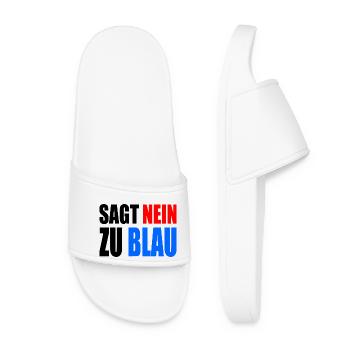 Dites non au bleu - AfD - Claquettes Femme - blanc - Devant