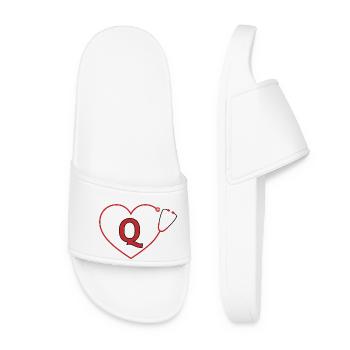 Lettre q stéthoscope - Claquettes Femme - blanc - Devant