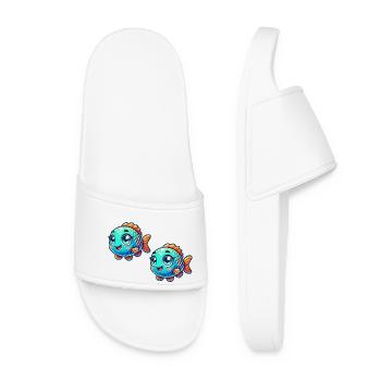 Bande dessinée Poisson 2 - Claquettes Femme - blanc - Devant