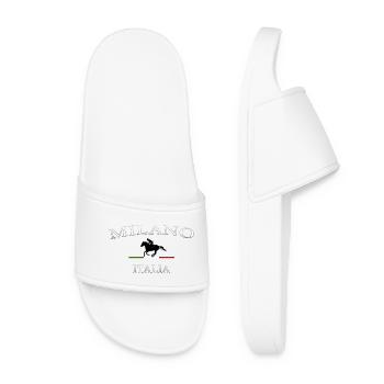 Milan Italy Equestrian Logo - Women’s Pool Sliders - white - Front