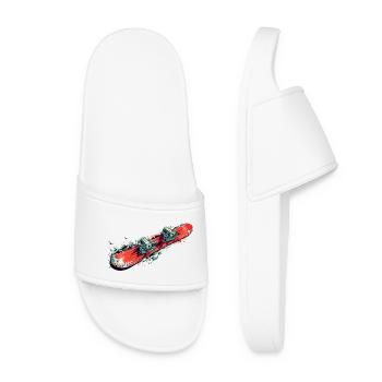 Snowboard - Frauen Badelatschen - Weiß - Vorne