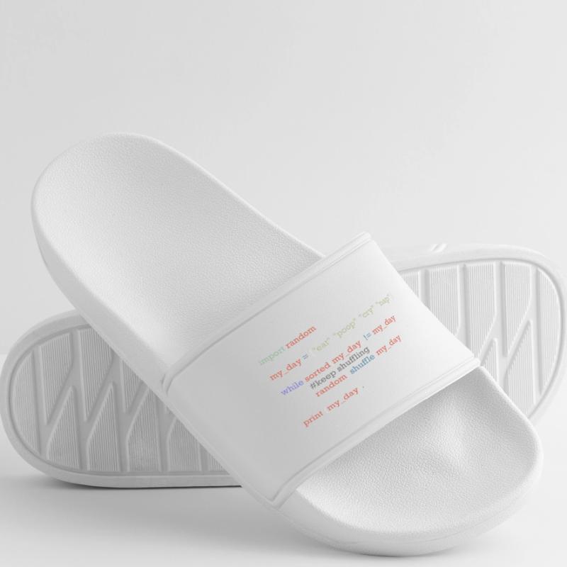 Lustiger Python-Code über den Alltag, Baby Frauen Badelatschen