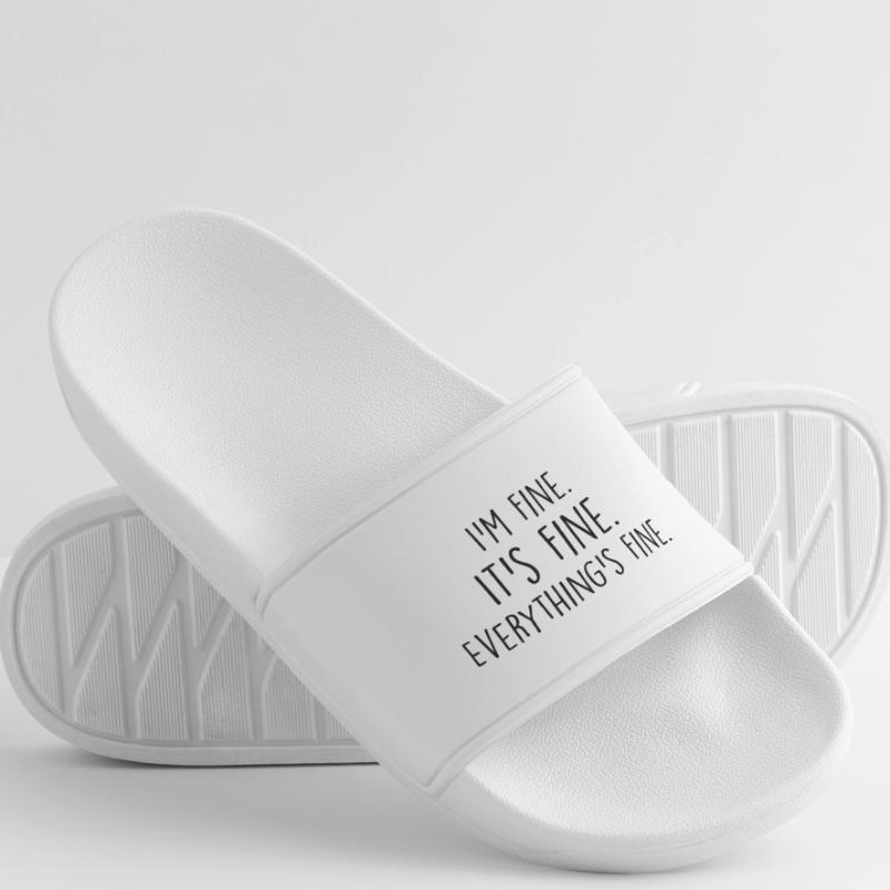 i'm fine, it's fine, everything's fine Claquettes Femme