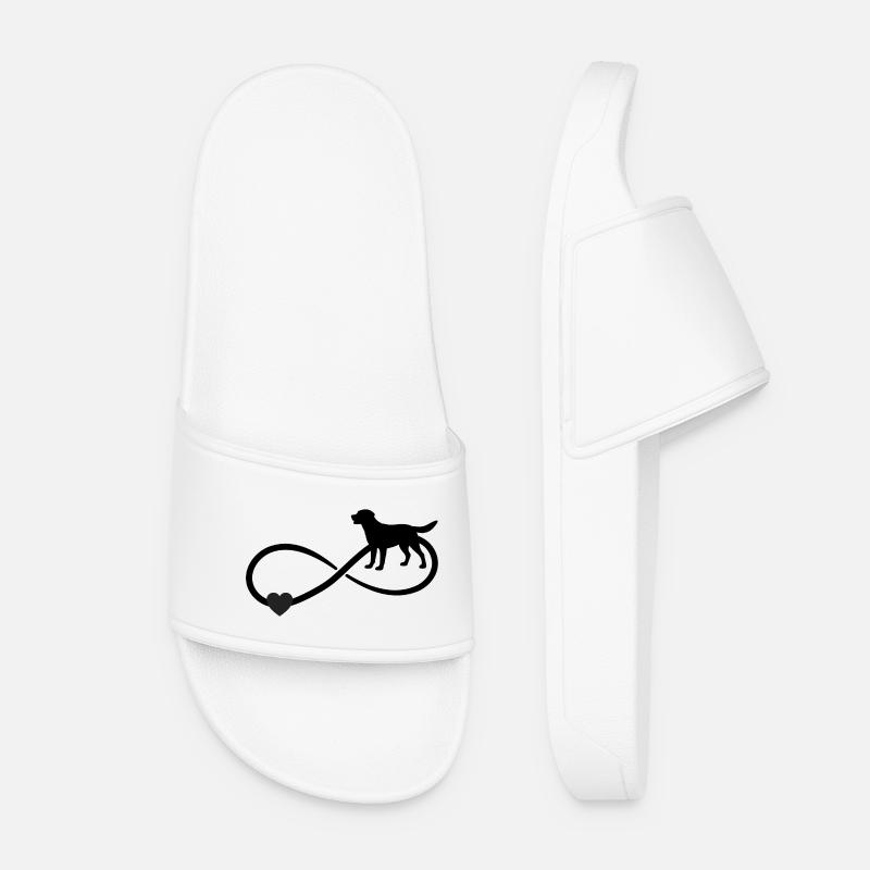 Labrador infinity sign - Women’s Pool Sliders - white
