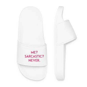 Moi ? Sarcastique ? Jamais - Claquettes Femme - blanc - Devant