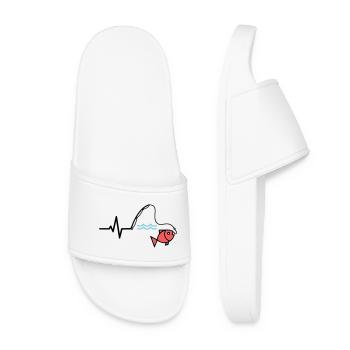Canne à pêche à impulsions couleur poisson - Claquettes Femme - blanc - Devant