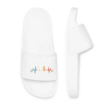 Pêcheur pêcheur pêcheur heartbeat - Claquettes Femme - blanc - Devant