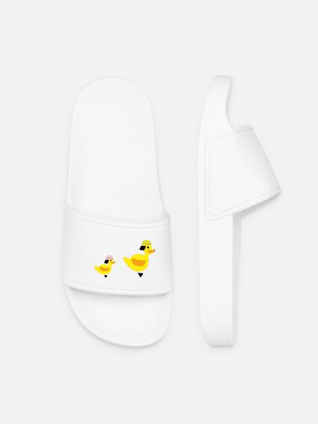 Fire Ducks - Girls - Women’s Pool Sliders - white