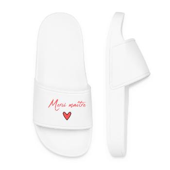 MAÎTRE. MAITRE. MERCI. MERCI MAÎTRE. MAITRE - Claquettes Femme - blanc - Devant