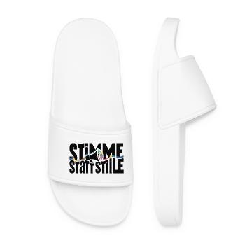 Voice instead of silence motive for protest and demo - Women’s Pool Sliders - white - Front
