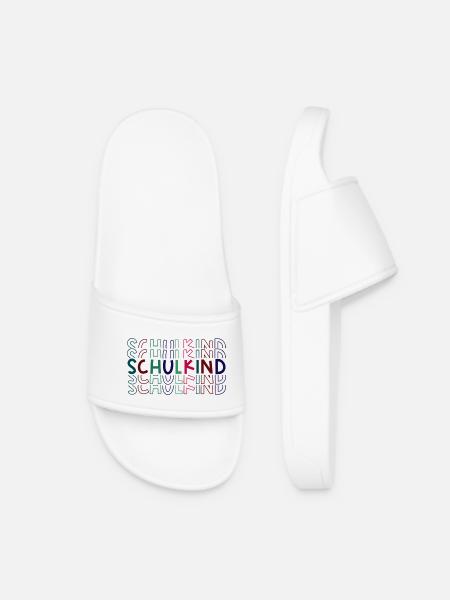 Schulkind bunt Einschulung Erstklässler - Frauen Badelatschen - Weiß