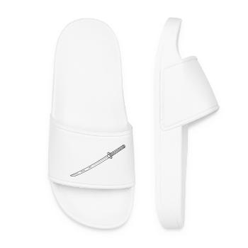 Katana Samurai Sword Martial Arts Kendo Dojo - Women’s Pool Sliders - white - Front