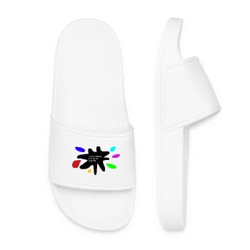 Couleurs de vie : Éclaboussures de peinture - Claquettes Femme - blanc - Devant