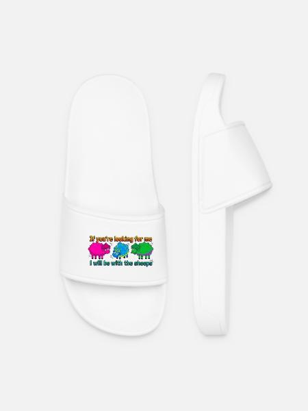 With the sheep - Women’s Pool Sliders - white