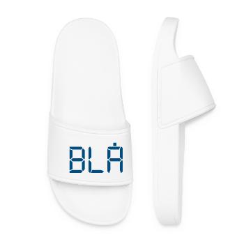 Blue - LCD - Women’s Pool Sliders - white - Front