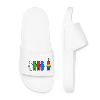 Anders und Stolz Regenbogen Grafik - Women’s Pool Sliders - white - Front