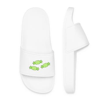 Bonbons bonbons vert Halloween - Claquettes Femme - blanc - Devant