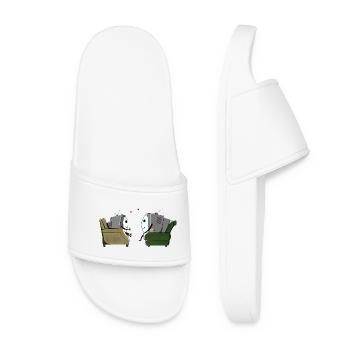 Television - Women’s Pool Sliders - white - Front