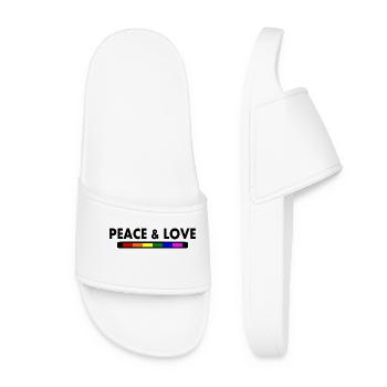 Peace and love - Frauen Badelatschen - Weiß - Vorne