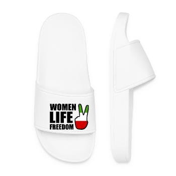 Women life freedom iran - Women’s Pool Sliders - white - Front