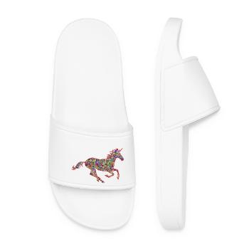 Horse with horn - Women’s Pool Sliders - white - Front