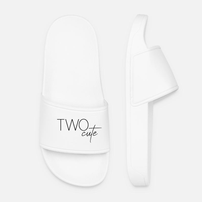 TWO cute (second birthday) - Women’s Pool Sliders - white