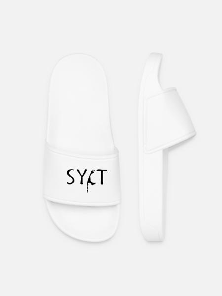 Sylt Wort schwarz - Frauen Badelatschen - Weiß