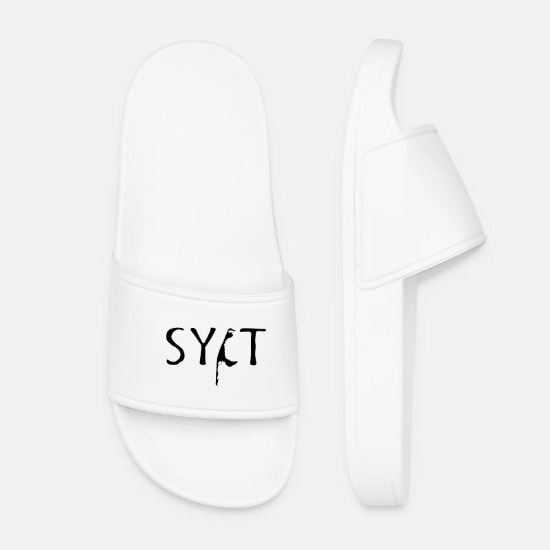 Sylt Wort schwarz - Frauen Badelatschen - Weiß
