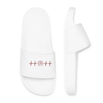 I love Christmas Heartbeat Pulse - Fitness Design - Frauen Badelatschen - Weiß - Vorne
