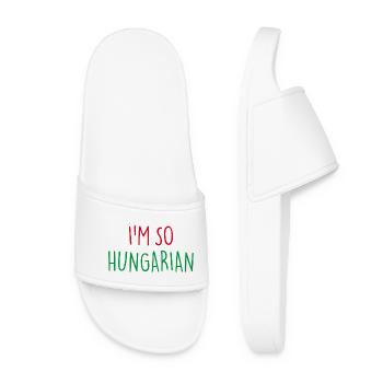I'M SO HUNGARIAN Ungarisch Ungarn - Frauen Badelatschen - Weiß - Vorne