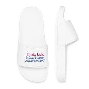 Superpower Parenthood Statement - Women’s Pool Sliders - white - Front