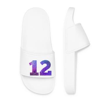 Number 12 galaxy - Women’s Pool Sliders - white - Front