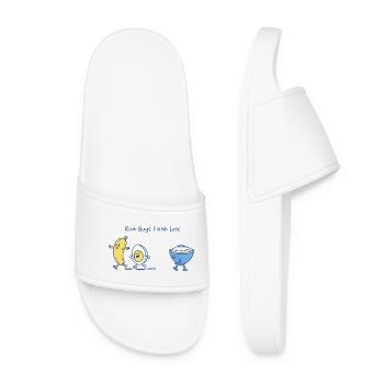 Breakfast Race - Women’s Pool Sliders - white - Front