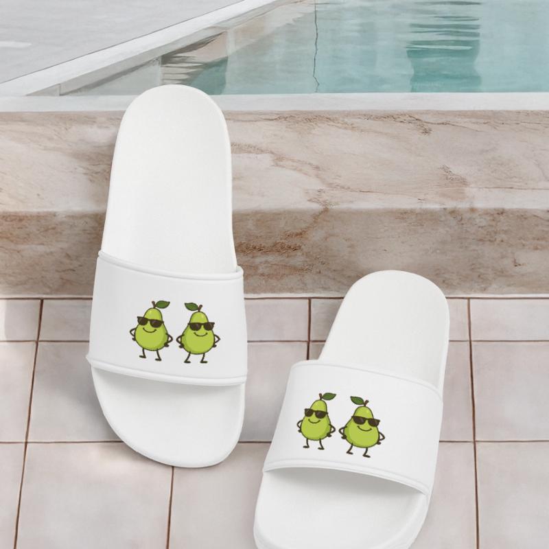 birne comic cool 2 Frauen Badelatschen