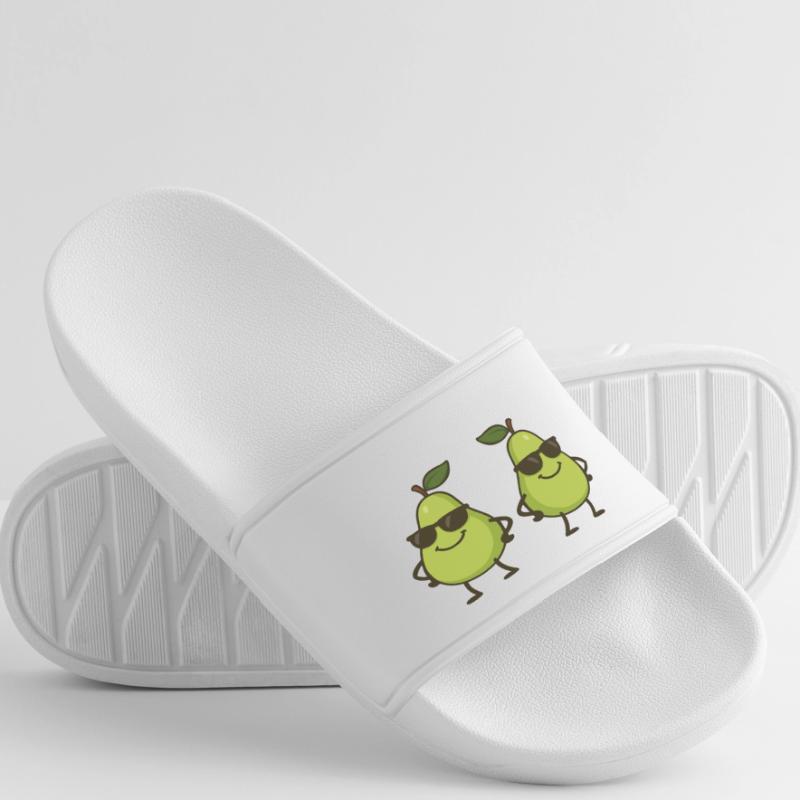 birne comic cool 2 Frauen Badelatschen