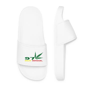 Design Cannabis Leaf Afrika - Frauen Badelatschen - Weiß - Vorne