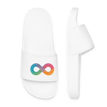 Unendlicher Regenbogen oder doch einfach nur Flow? - Frauen Badelatschen - Weiß - Vorne