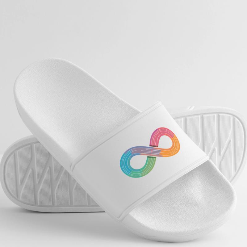 Unendlicher Regenbogen oder doch einfach nur Flow? Frauen Badelatschen