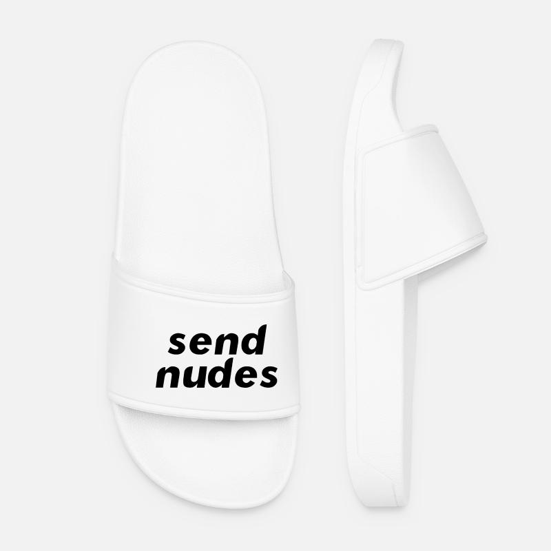 SEND_NUDES - Frauen Badelatschen - Weiß