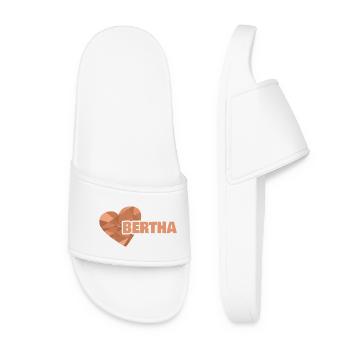 First name Bertha - Women’s Pool Sliders - white - Front