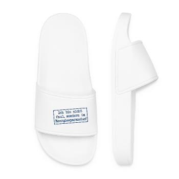 Je ne suis pas paresseux, je suis en mode économie d’énergie ! - Claquettes Femme - blanc - Devant