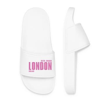 Mot Rose de Londres - Claquettes Femme - blanc - Devant
