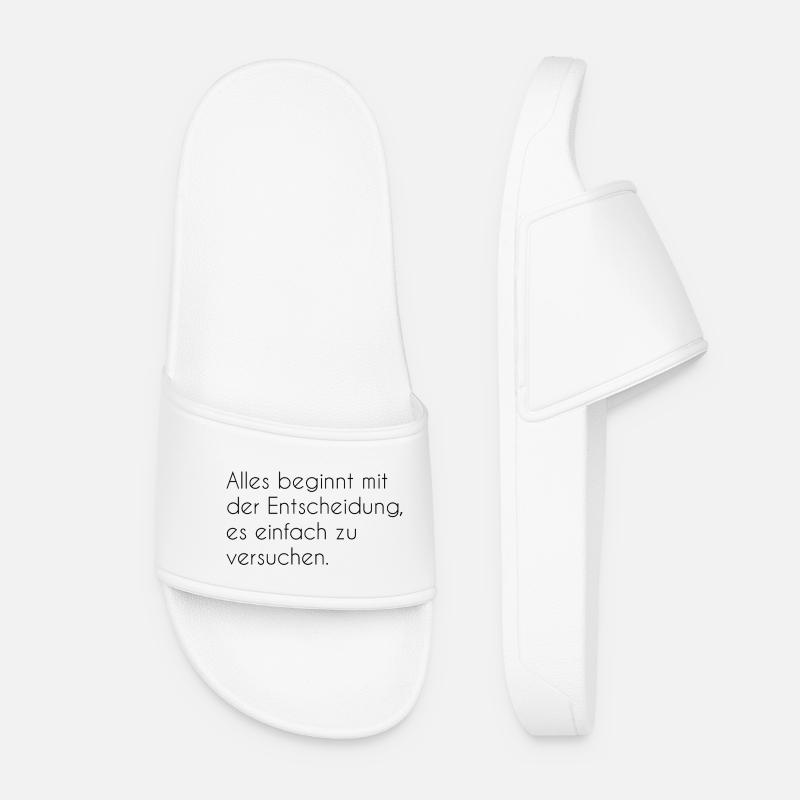 Motivational saying - Women’s Pool Sliders - white