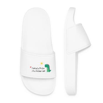 Failed as a Person – I'm a Dinosaur Now - Women’s Pool Sliders - white - Front