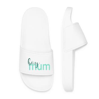 Mother Day Boy Mum - Women’s Pool Sliders - white - Front