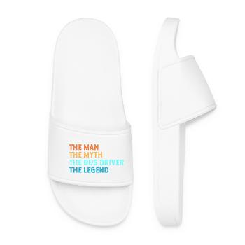 School Bus Driver Bus Driver School Bus - Women’s Pool Sliders - white - Front
