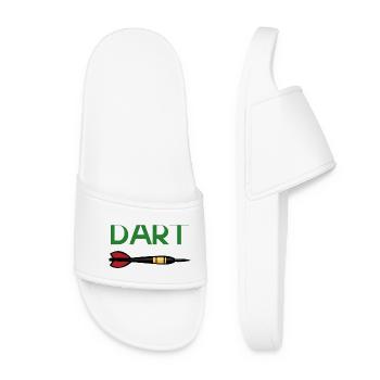 DART Zieltreffer Pfeil Design - Frauen Badelatschen - Weiß - Vorne